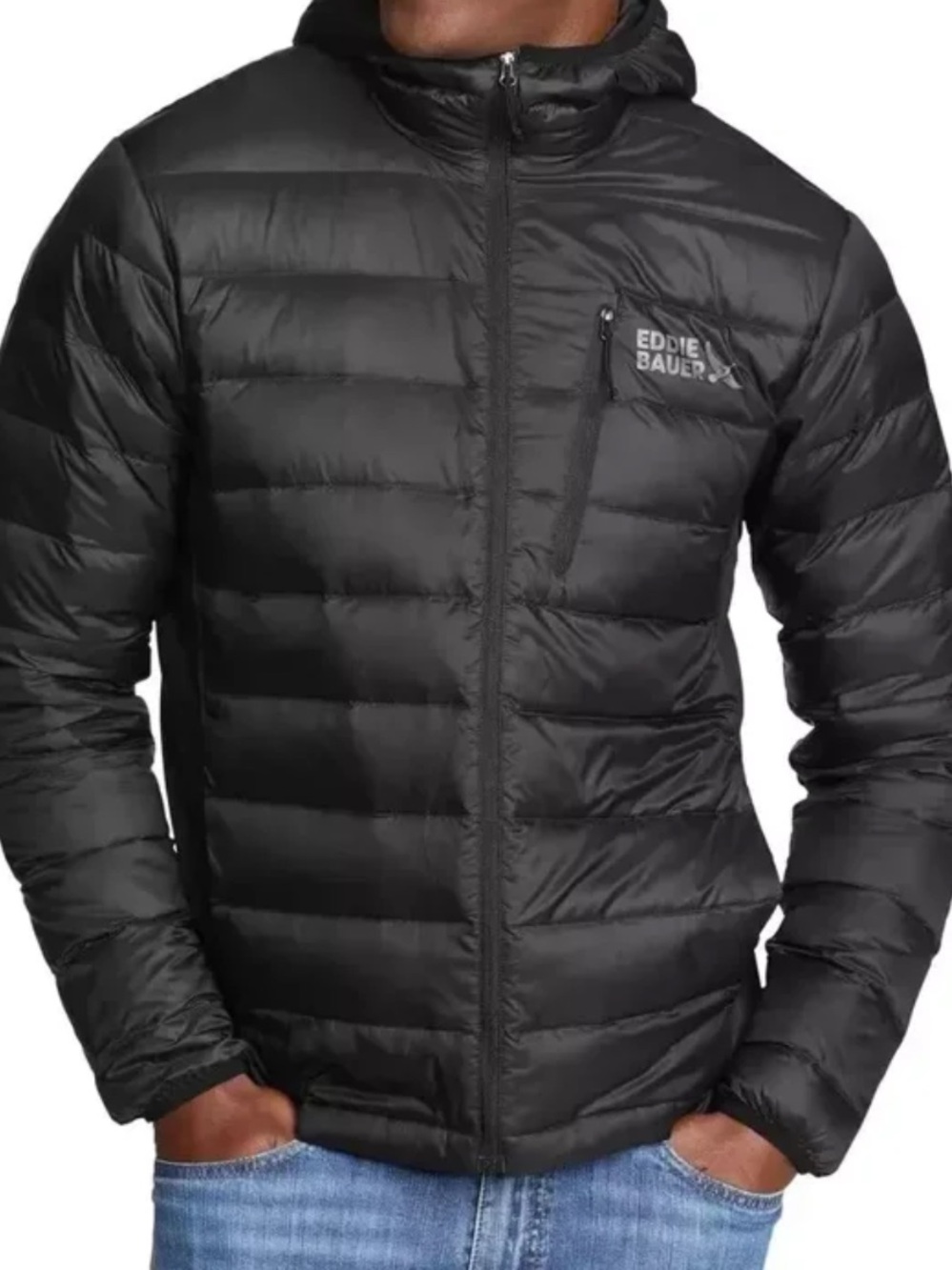 Eddie Bauer Men's Puffer Jacket Size L Color Black